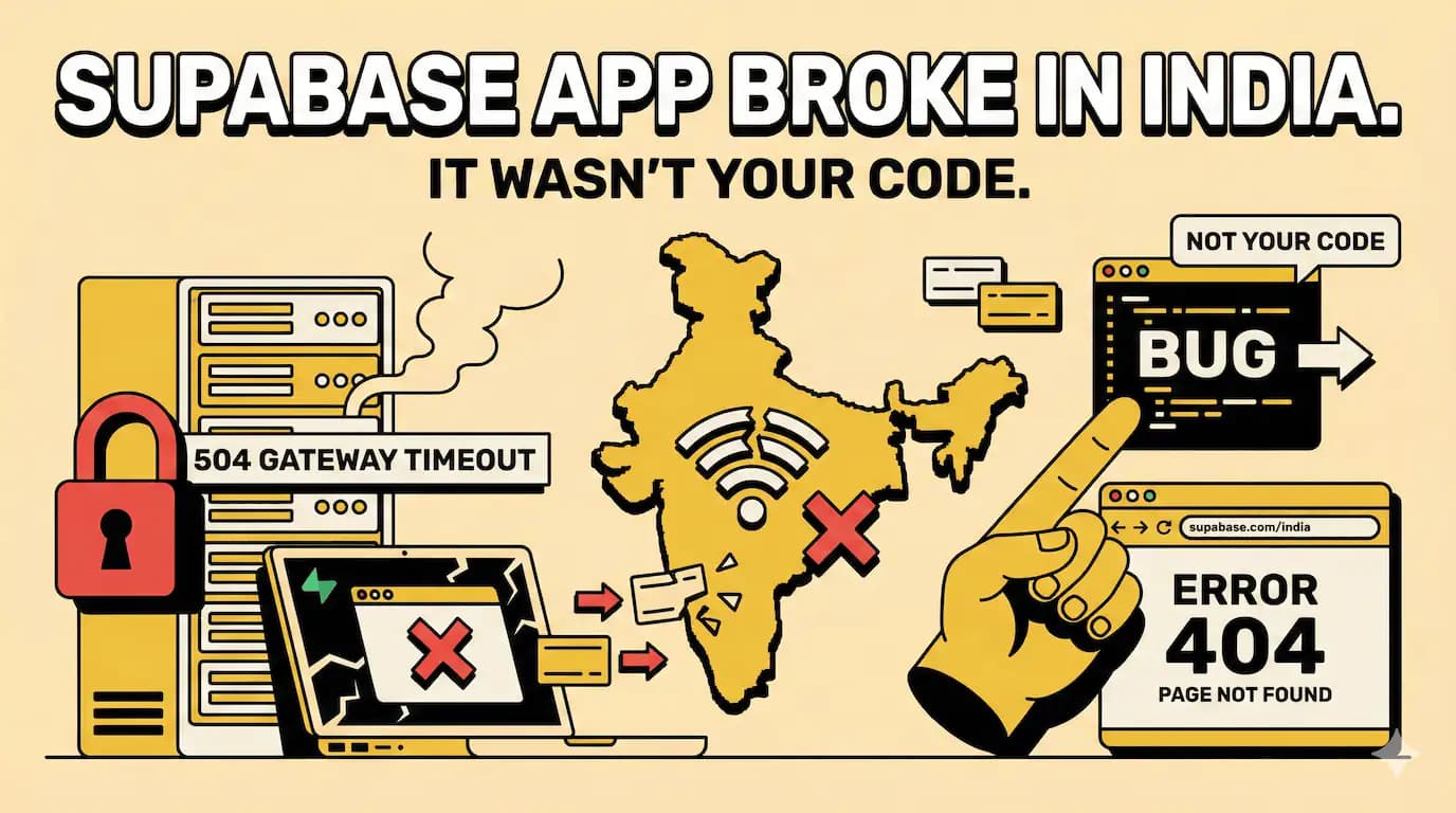 India Blocked Supabase. Your App Is Down. Now What?